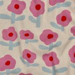 Bio Rippjersey - Blumen Natur Rosa
