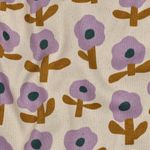 Bio Rippjersey - Blumen Natur Lavendel