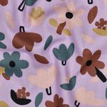 Popeline di cotone organico - fiori lilla