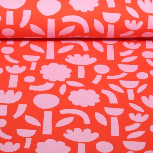 Jersey bio - Tretris fleurs Jennifer Bouron Orange