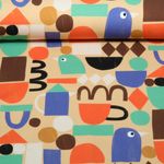 Sweat d'été bio - French Terry Formes graphiques Jennifer Bouron Sable