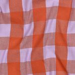 Tejido de algodón - cuadros lavanda naranja teñido en hilo Tejido de algodón - cuadros lavanda naranja teñido en hilo