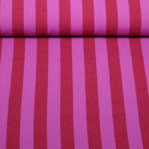 Baumwoll-Webware - Streifen Rot Fuchsia Garngefärbt Baumwoll-Webware - Streifen Rot Fuchsia Garngefärbt