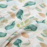 Kleider- & Blusenstoff - Blätter Beige Transparent