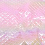 Tissu matelassé pour veste - losanges rose métallique Tissu matelassé pour veste - losanges rose métallique