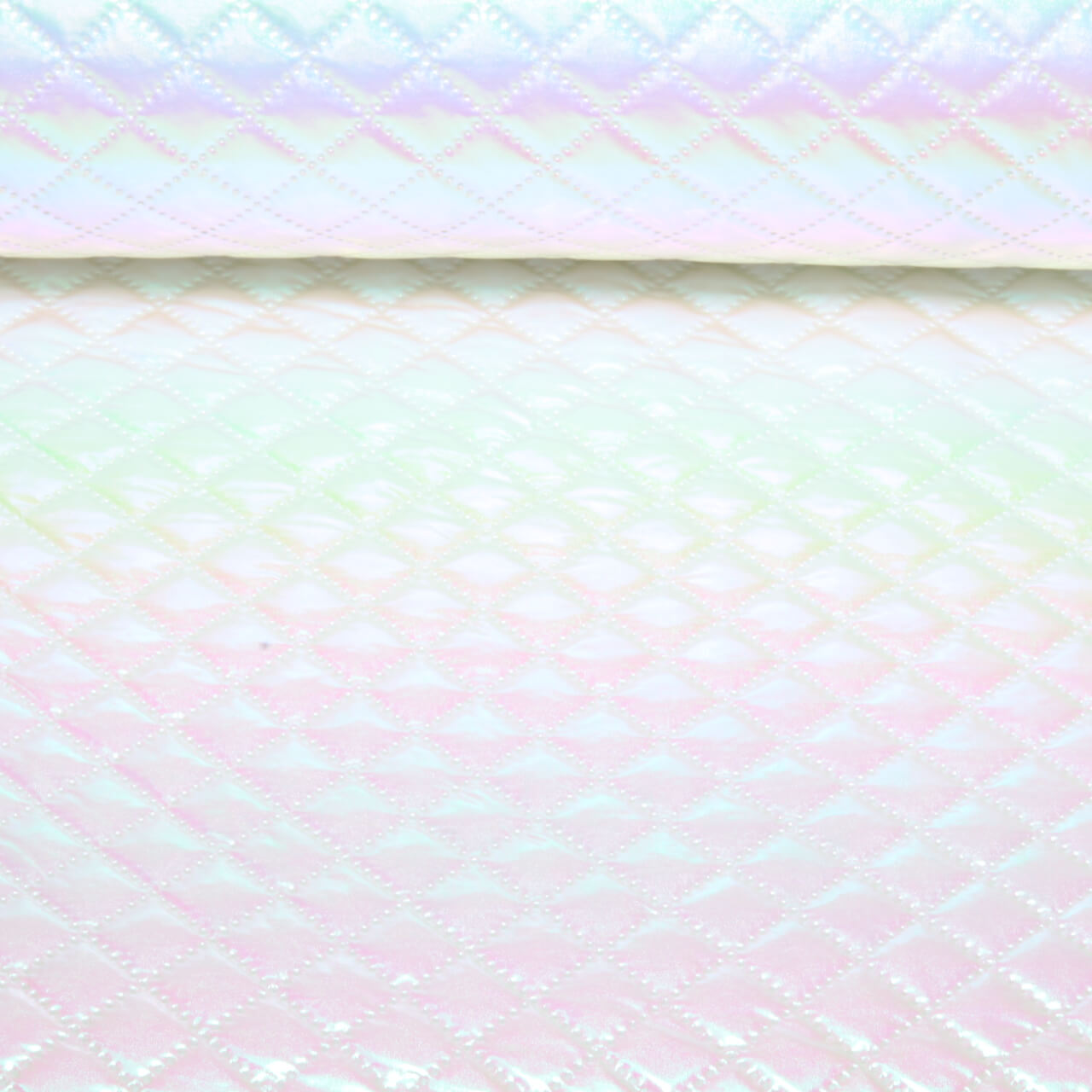 Tissu matelassé pour veste - losange Blanc-0 Tissu matelassé pour veste - losange Blanc-0