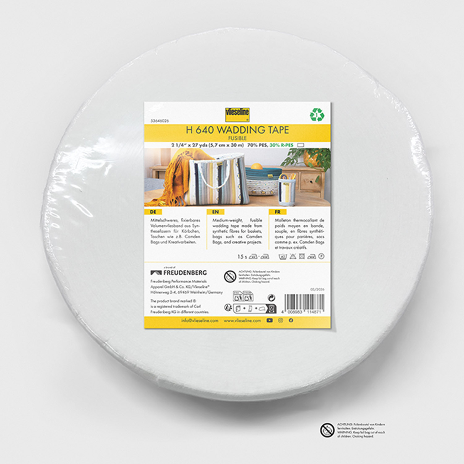 Vlieseline Wadding Tape - H640 - 30m-0 Vlieseline Wadding Tape - H640 - 30m-0