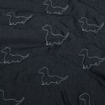 Jeans - Dinos broderad med fleece-baksida svart