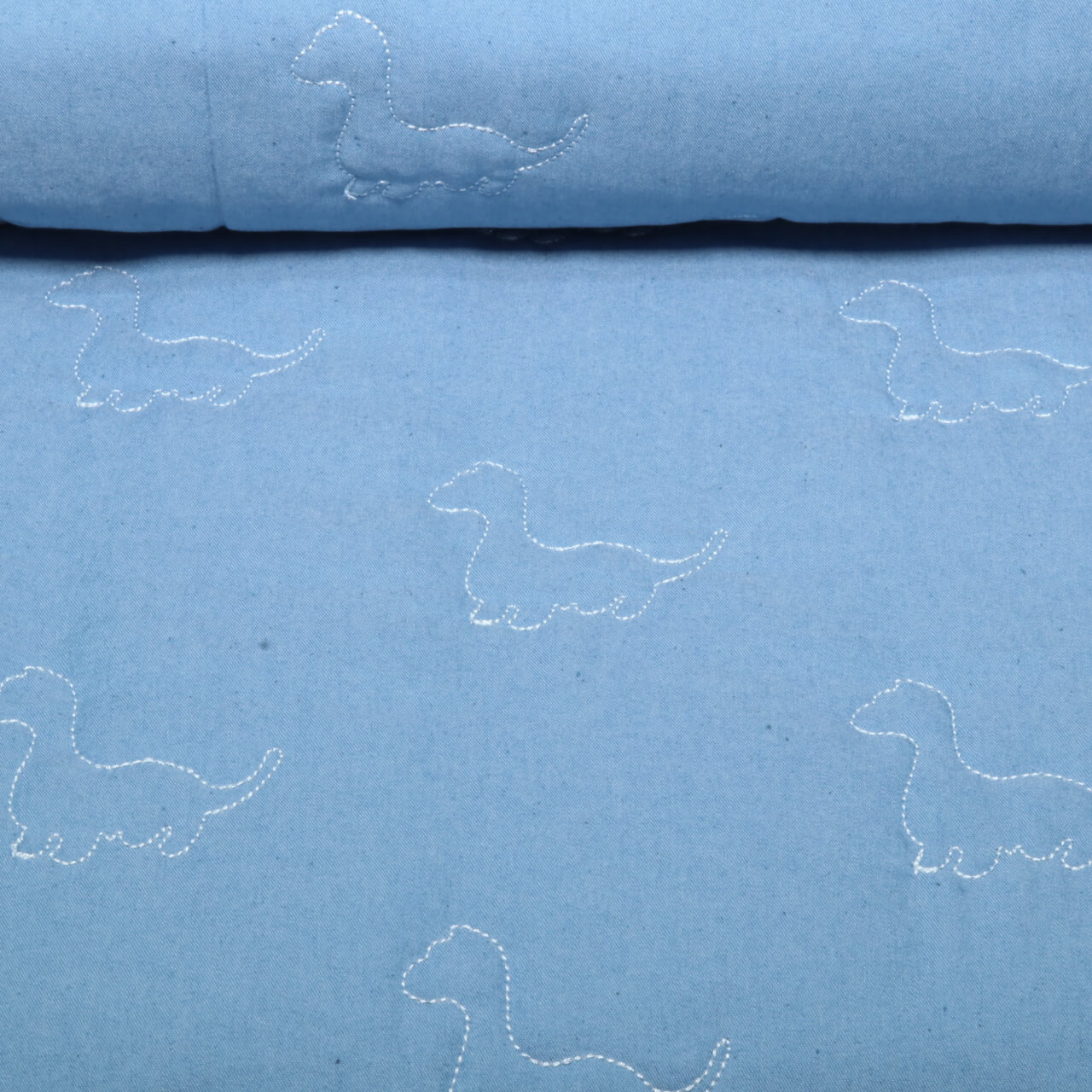 Jeans - Dinos Bestickt mit Vliesrückseite Hellblau-0 Jeans - Dinos Bestickt mit Vliesrückseite Hellblau-0