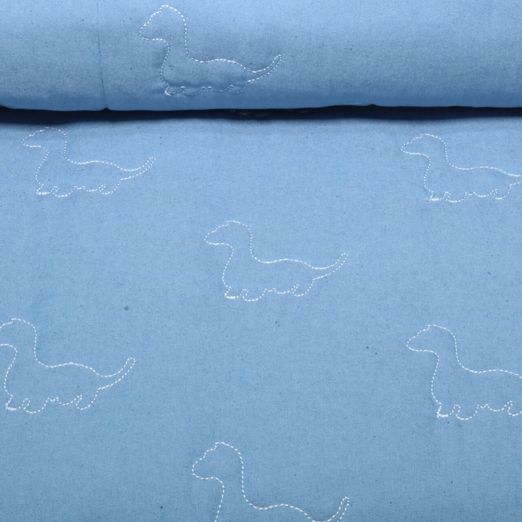 Jeans - Dinos Bestickt mit Vliesrückseite Hellblau Jeans - Dinos Bestickt mit Vliesrückseite Hellblau
