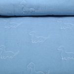 Jeans - Dinos Bestickt mit Vliesrückseite Hellblau