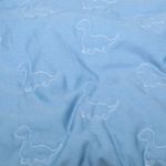 Jeans - Dinos broderad med fleeceunderlägg ljusblå