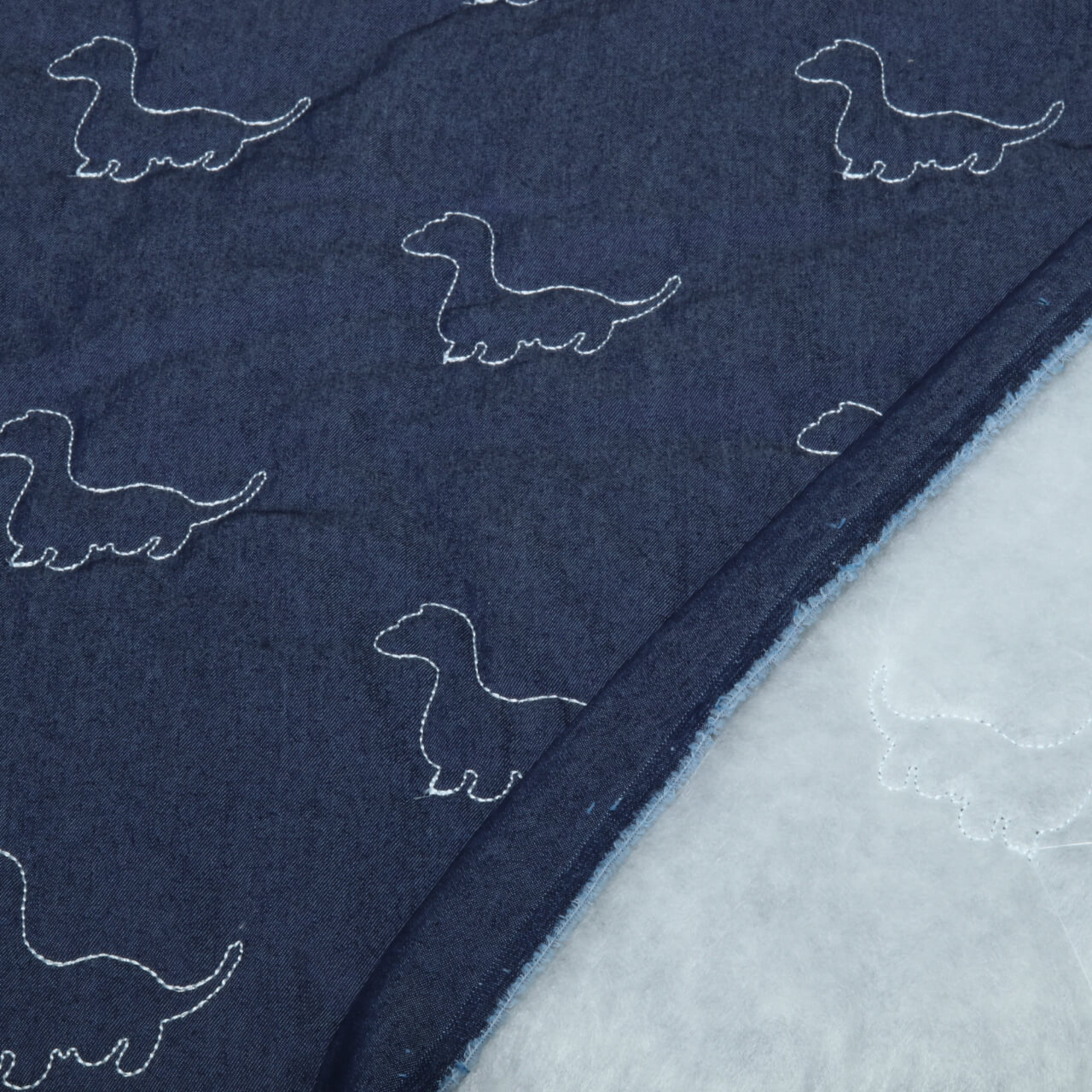 Jeans - Dinos Bestickt mit Vliesrückseite Dunkelblau-1 Jeans - Dinos Bestickt mit Vliesrückseite Dunkelblau-1