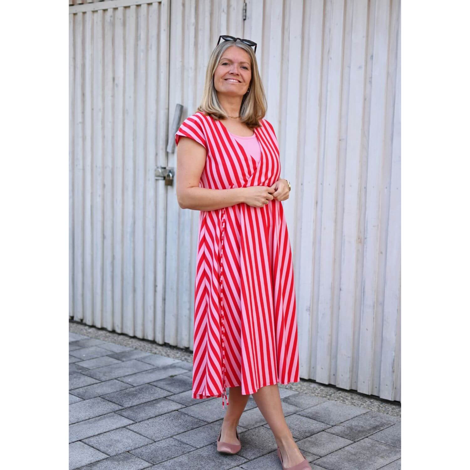 Jersey bio - Hamburger Liebe Duo Summer Stripes Rose Rouge-1 Jersey bio - Hamburger Liebe Duo Summer Stripes Rose Rouge-1