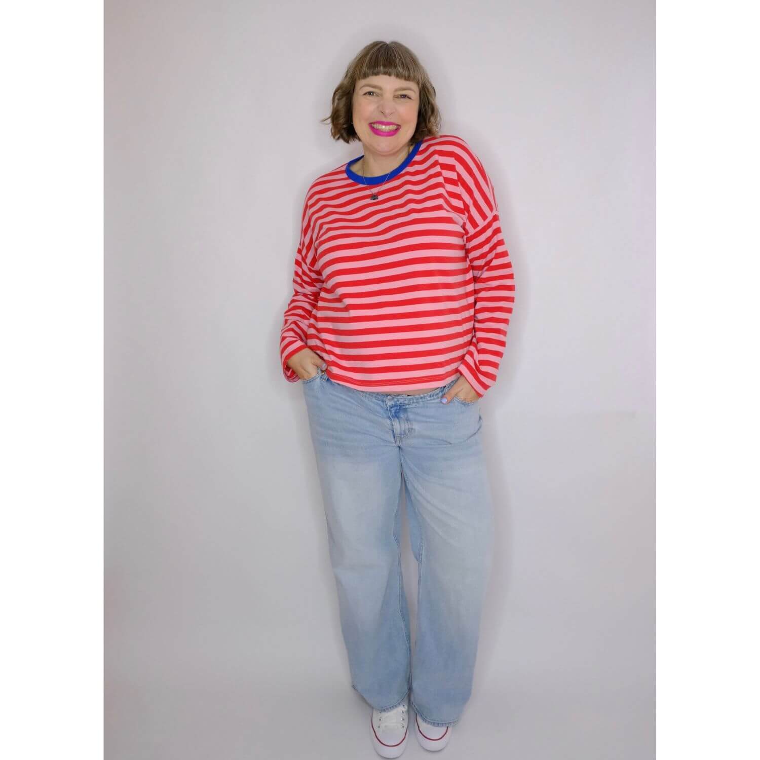 Jersey bio - Hamburger Liebe Duo Summer Stripes Rose Rouge-2 Jersey bio - Hamburger Liebe Duo Summer Stripes Rose Rouge-2