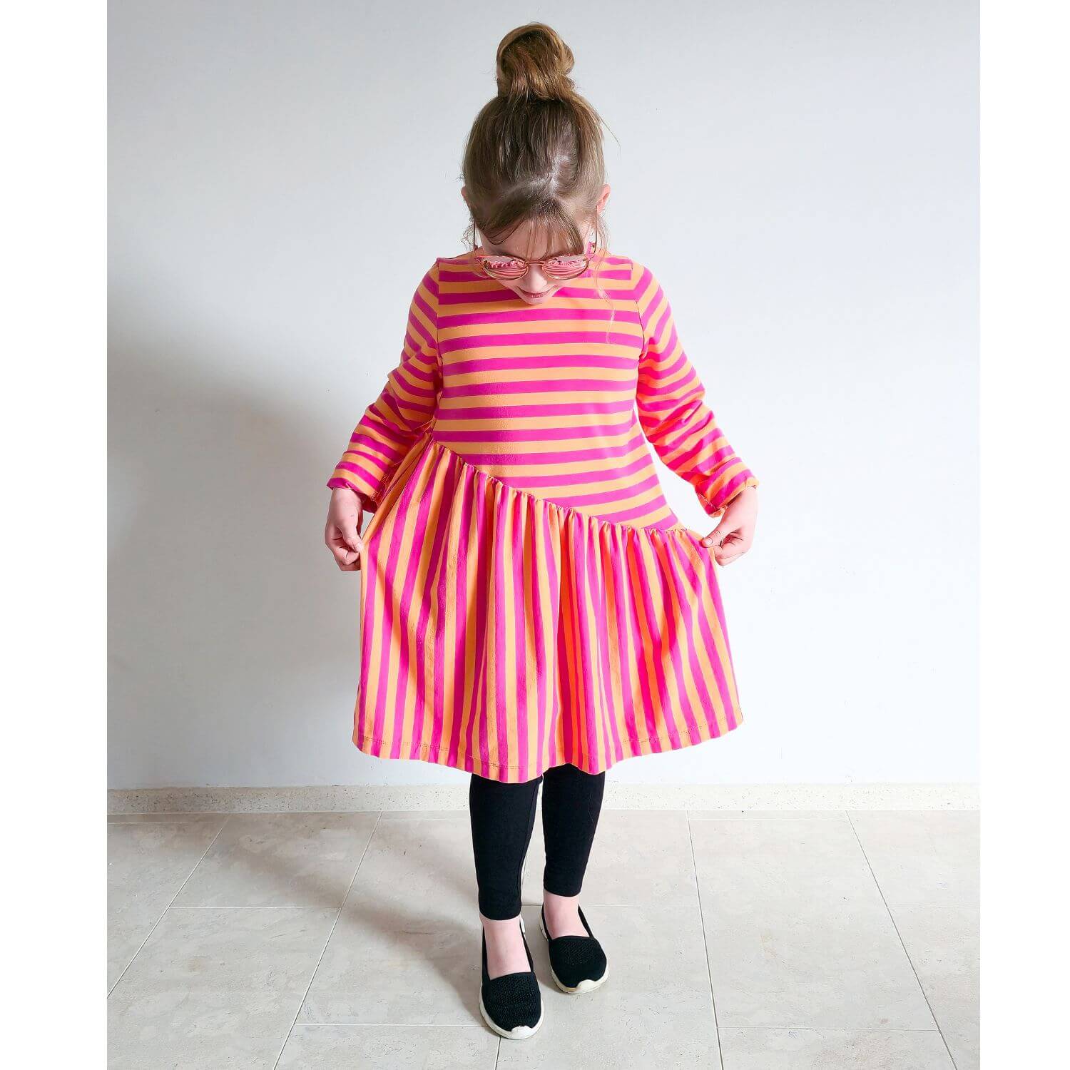 Jersey bio - Hamburger Liebe Duo Summer Stripes Orange vif-1 Jersey bio - Hamburger Liebe Duo Summer Stripes Orange vif-1