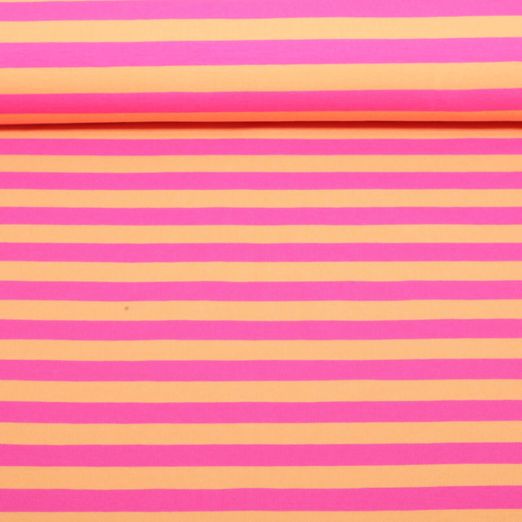 Jersey bio - Hamburger Liebe Duo Summer Stripes Orange vif Jersey bio - Hamburger Liebe Duo Summer Stripes Orange vif