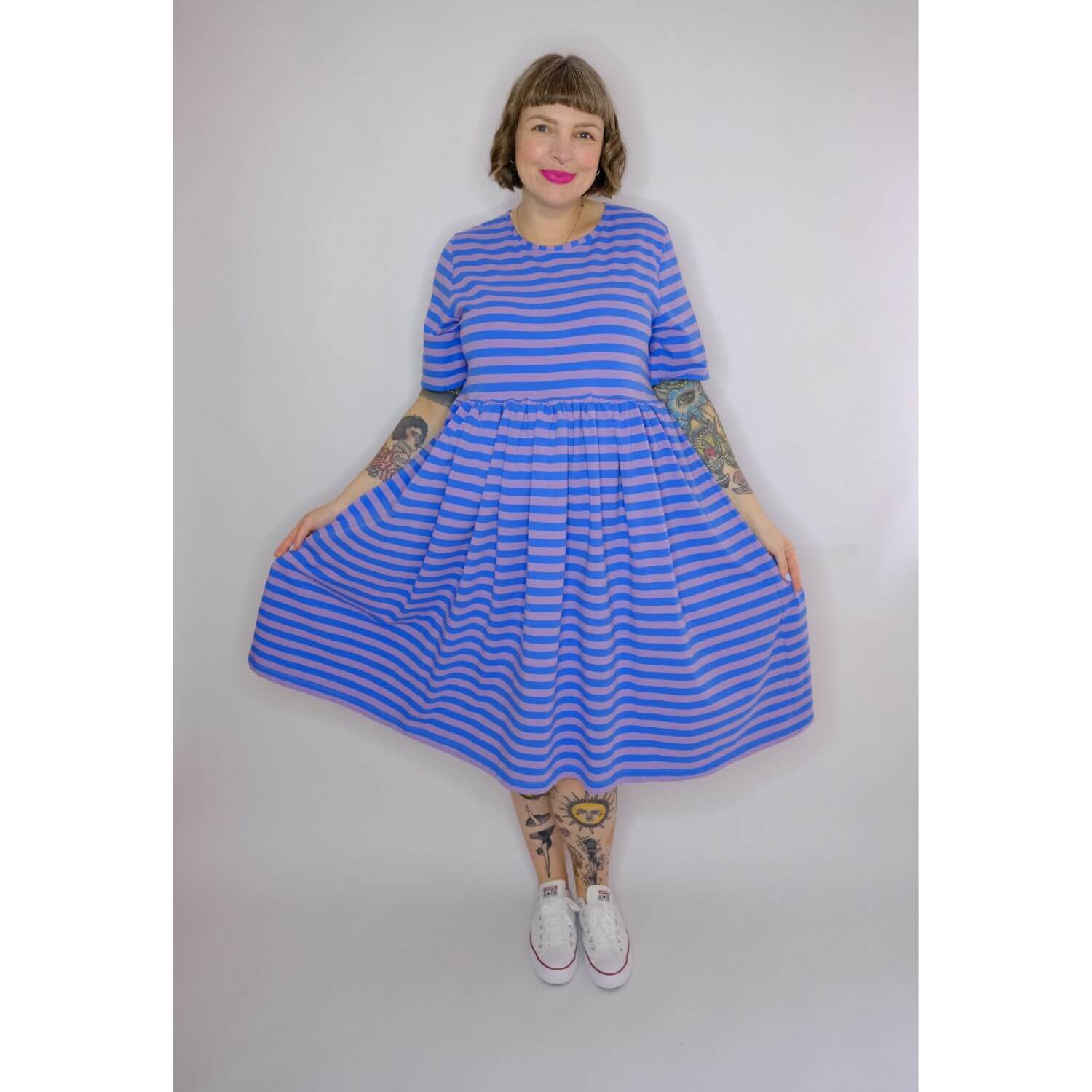 Jersey bio - Hamburger Liebe Duo Summer Stripes Bleu Violet-1 Jersey bio - Hamburger Liebe Duo Summer Stripes Bleu Violet-1