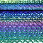 Tissu matelassé pour veste - coeurs métalliques couleurs arc-en-ciel