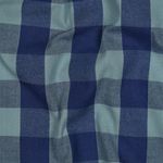 Katoenen geweven stof - Blauwgroene ruiten, garengeverfd Katoenen geweven stof - Blauwgroene ruiten, garengeverfd