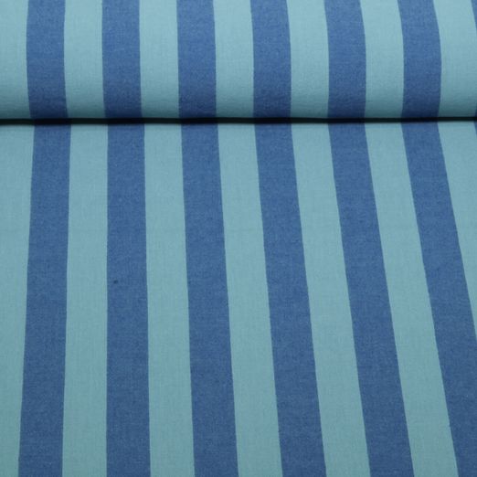 Baumwoll-Webware - Streifen Blau Grün Baumwoll-Webware - Streifen Blau Grün