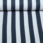 Gaze de coton - Rayures en bloc Bleu marine Gaze de coton - Rayures en bloc Bleu marine