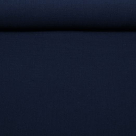 Gaze de coton bio - Triple épaisseur - Uni Bleu marine Gaze de coton bio - Triple épaisseur - Uni Bleu marine