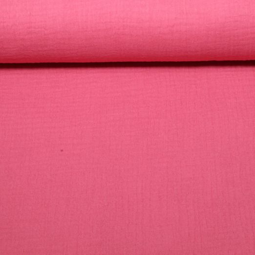 Gaze de coton bio - Triple épaisseur - Uni Corail