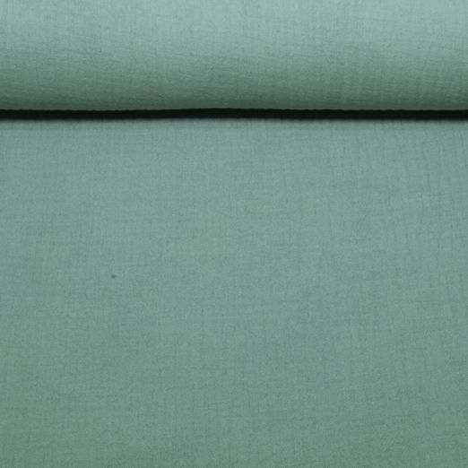 Gaze de coton bio - Triple épaisseur - Uni Vert sauge