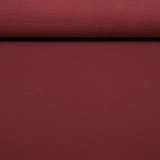 Gaze de coton bio - Triple épaisseur - Uni Rouge Gaze de coton bio - Triple épaisseur - Uni Rouge