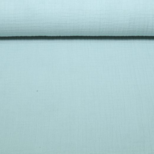 Gaze de coton bio - Triple épaisseur - Uni Menthe Gaze de coton bio - Triple épaisseur - Uni Menthe