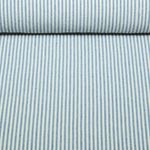 Coton tissé - Linge de cuisine mini rayures Beige Bleu jeans