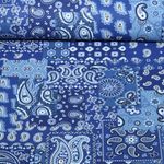 Baumwoll-Webware - Paisley Patchwork Blau Baumwoll-Webware - Paisley Patchwork Blau
