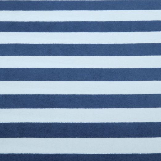 Stretch Frottee - Blockstreifen Weiß Blau Stretch Frottee - Blockstreifen Weiß Blau