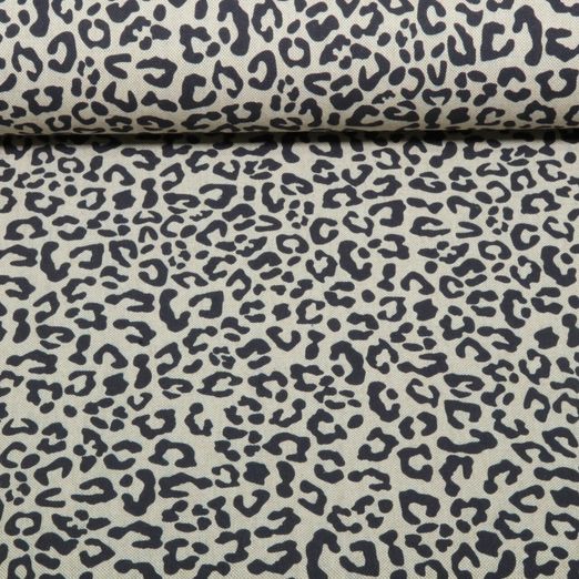 Toile durable - Aspect lin Léopard Sable Toile durable - Aspect lin Léopard Sable