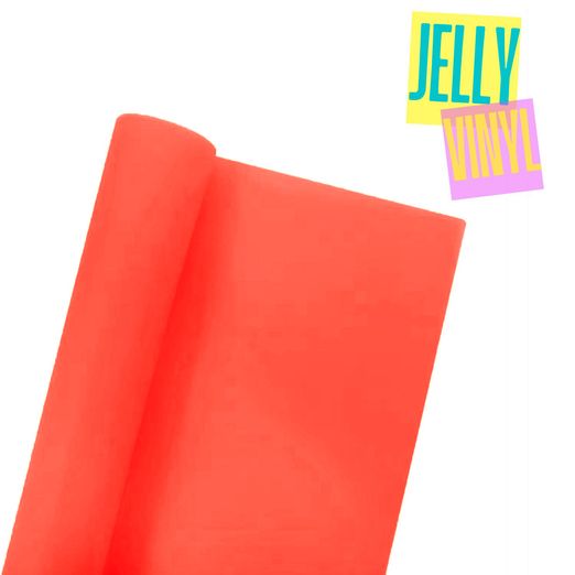 Jelly Vinyl - 30 x 135 cm - Orange fluo intense
