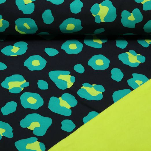 Softshell - Motif léopard numérique Jaune citron