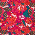 Viscose - fleurs et feuilles Fuchsia Viscose - fleurs et feuilles Fuchsia