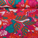 Viscose - fleurs et feuilles Fuchsia Viscose - fleurs et feuilles Fuchsia
