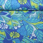 Viscose - fleurs et feuilles Bleu Viscose - fleurs et feuilles Bleu