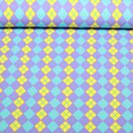 Jersey - Argyle Jaune Turquoise