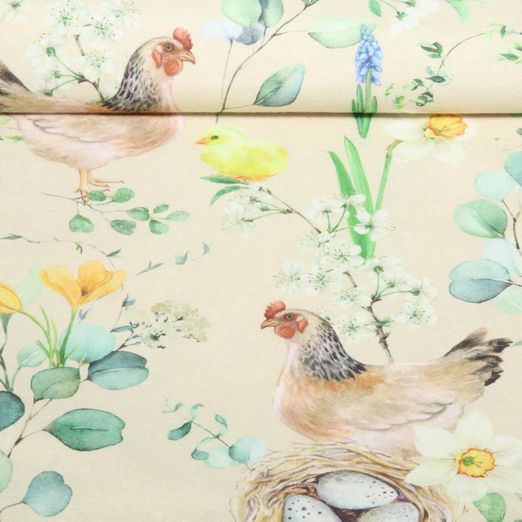 Toile - Aspect canevas numérique Beige