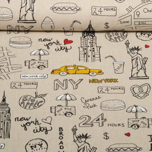 Toile - Aspect lin New York Sable