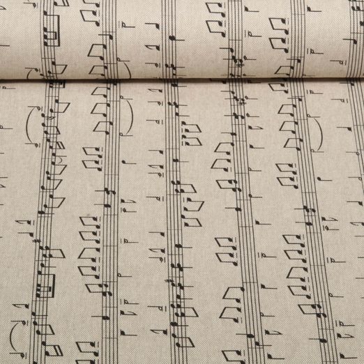 Toile - Aspect lin notes Sable