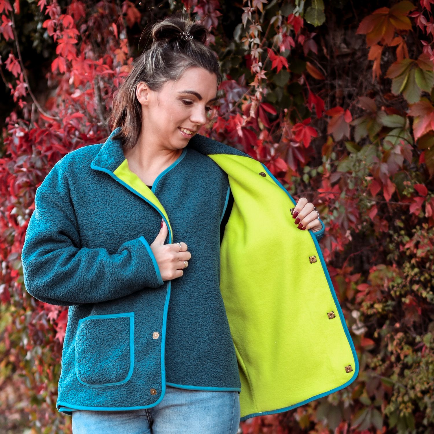 Teddyfleece - Boucle Doubleface Uni Petrol-2 Teddyfleece - Boucle Doubleface Uni Petrol-2