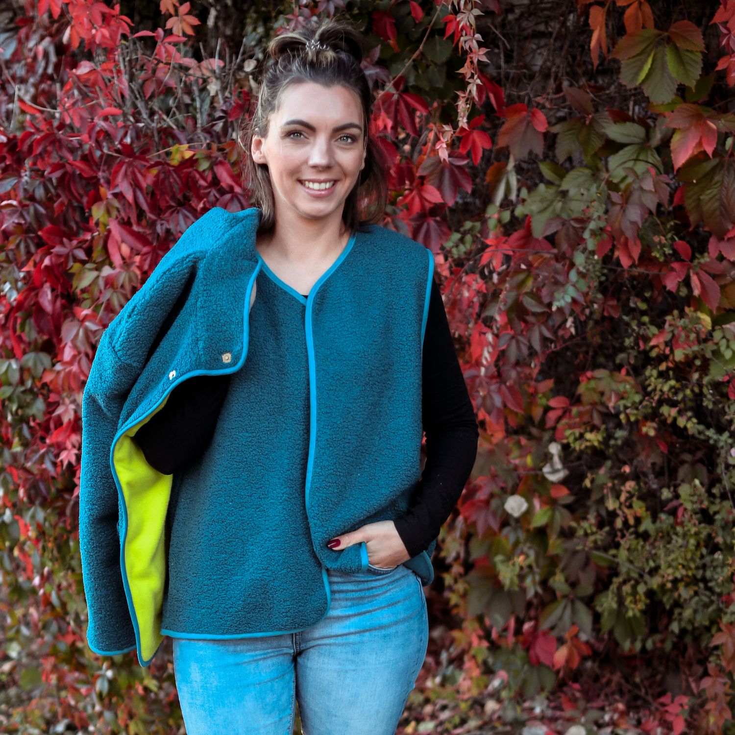 Teddyfleece - Boucle Doubleface Uni Petrol-1 Teddyfleece - Boucle Doubleface Uni Petrol-1