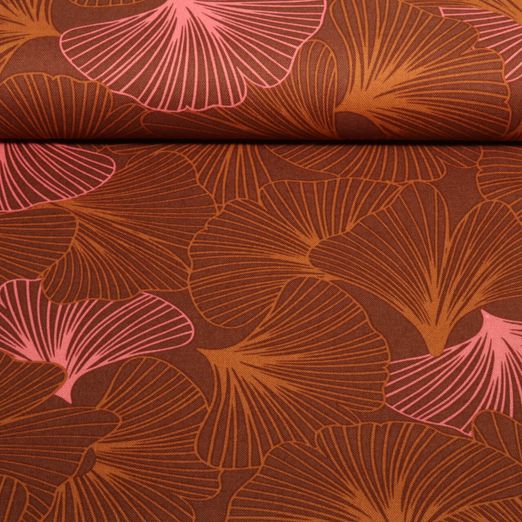 Toile canevas - Ginkgo Marron Toile canevas - Ginkgo Marron