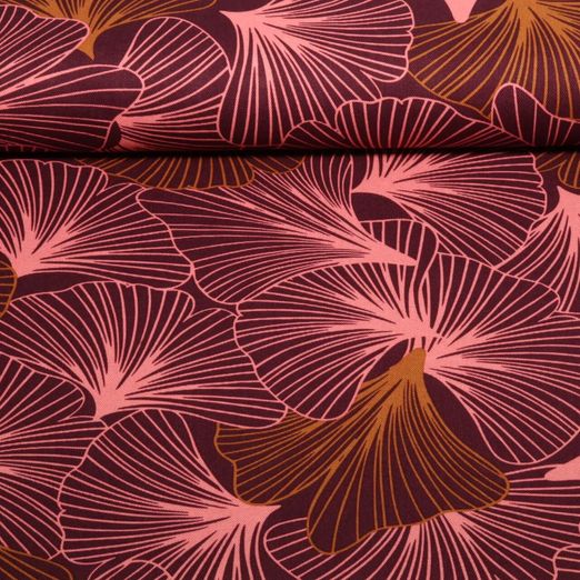 Toile canevas - Ginkgo Bordeaux Toile canevas - Ginkgo Bordeaux
