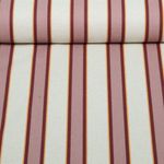 Canvas - Leinenoptik Streifen Beige Mauve