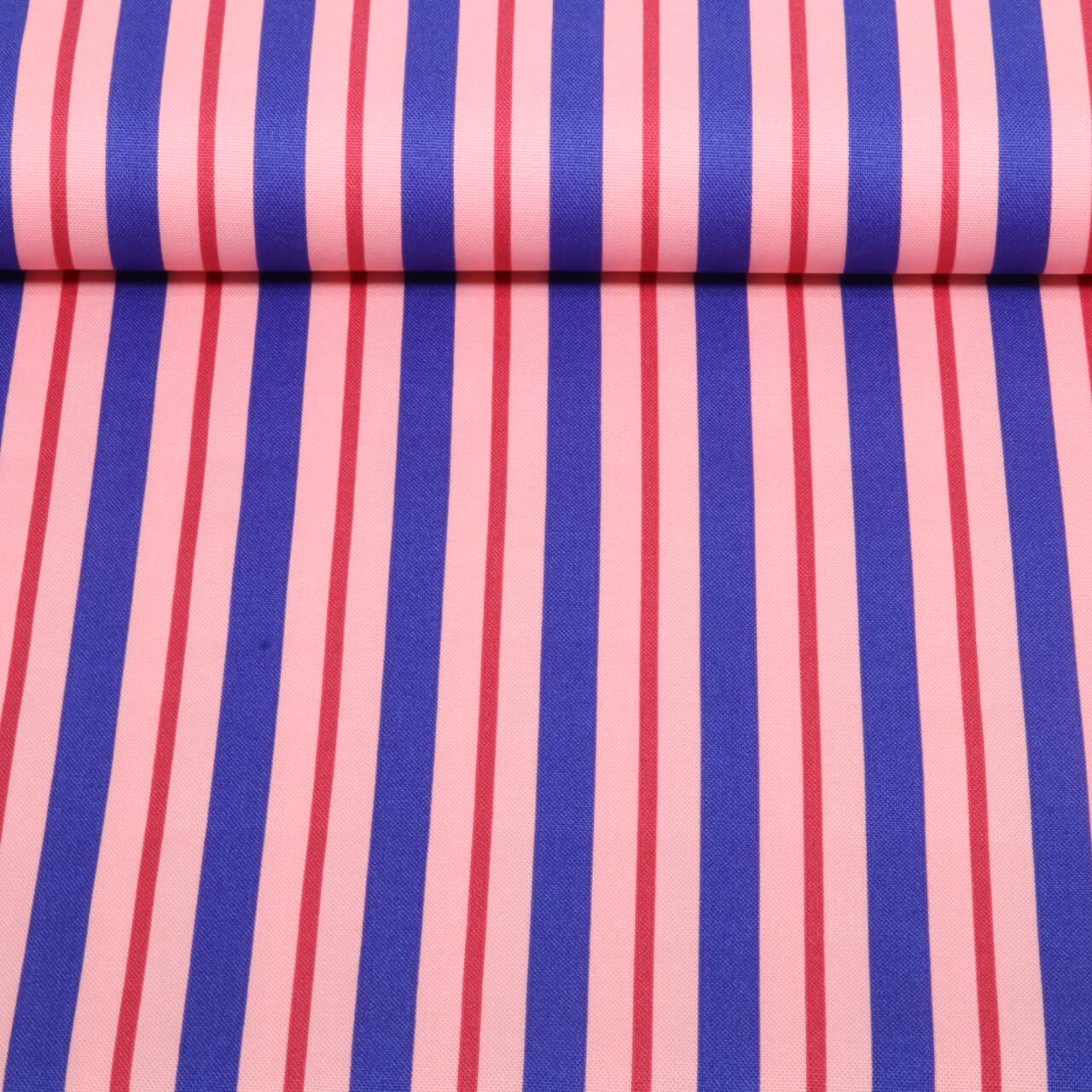Toile canevas - Rayures roses et bleues-0 Toile canevas - Rayures roses et bleues-0